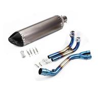 YUEYZHK Collettore di Scarico per Moto Collegare Il Tubo di Collegamento Slip On per T-Max Tmax 500 Tmax530 T-Max 500 530 2010-2018 Punta Uscita(6)