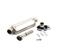 YUEYZHK Connettore Adattatore per Tubo di Collegamento per Tubo di Scarico per Motocicletta Tubo Slip-on Stabile 38-51MM per Punta Uscita(5 370MM)