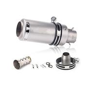 YUEYZHK Fuga di Scarico per Motocicletta Modifica Collegamento Tubo di Collegamento Anteriore Centrale Completo per Z800 900 Z1000 Zx6r Zx10r 60mm Punta Uscita(2)
