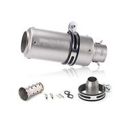 YUEYZHK Fuga di Scarico per Motocicletta Modifica Collegamento Tubo di Collegamento Anteriore Centrale Completo per Z800 900 Z1000 Zx6r Zx10r 60mm Punta Uscita(1)