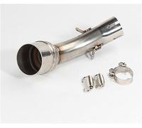 YUEYZHK Moto Modificato Scooter Marmitta Moto Centrale di Scarico metà Tubo di Collegamento per R3 R30 R25 MT03 2013-2021 MT-03 Punta Uscita(1)