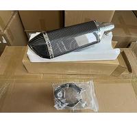 YUEYZHK Silenziatore di Scarico Moto Tubo 250cc 350cc 600cc Fuga Moto Tubo per Nmax Tmax530 Msx125 GSR600 Punta Uscita(2)