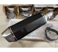 YUEYZHK Silenziatore di Scarico Moto Tubo 250cc 350cc 600cc Fuga Moto Tubo per Nmax Tmax530 Msx125 GSR600 Punta Uscita(1)