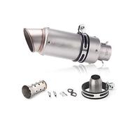 YUEYZHK Silenziatore di Scarico per Moto Silenziatore in Acciaio per Z800 900 Z1000 Zx6r Zx10r 51mm Punta Uscita(4)
