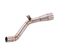 YUEYZHK Silenziatore di Scarico per Moto Slip On Mid Connect Link Tube Catalyst Delete Modified Escape per K&awasaki Z900 Punta Uscita