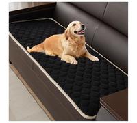 YUEZHONG Copridivano for Cani Lavabile, Proteggi Divano in Velluto Trapuntato, Coperta Antiscivolo for Lettino for Cani, Proteggi Cuscino Divano for Gatti(Schwarz,50x150cm/20x59in)