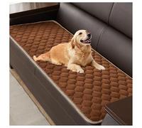 YUEZHONG Copridivano for Cani Lavabile, Proteggi Divano in Velluto Trapuntato, Coperta Antiscivolo for Lettino for Cani, Proteggi Cuscino Divano for Gatti(Coffee,55x160cm/22x63in)