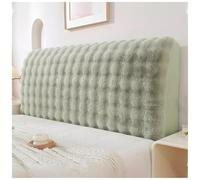YUEZHONG Copritestata In Pelliccia Sintetica Di Coniglio For Letto Matrimoniale, King Size, Morbida Fodera For Testiera, Fodera Elasticizzata Antipolvere For Camera Da Letto(Green,220x65cm/87x25.6in)