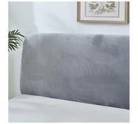 YUEZHONG Copritestata Letto In Velluto For Letto Matrimoniale, Copritestata Letto Elasticizzata Con Fondo Elastico, For L'arredamento Della Camera Da Letto(Light Gray,Full/47-53in)