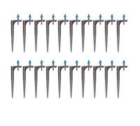 Yuezhongoo 20pcs/Bag Drip Irrigation System, System for Garden with Ground Insert Fruit Tree Drip Irrigation Emitters for Gardening (90 Degree with Plug Rod)