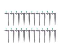 Yuezhongoo 20pcs/Bag Drip Irrigation System, System for Garden with Ground Insert Fruit Tree Drip Irrigation Emitters for Gardening (180 Degree with Plug Rod)