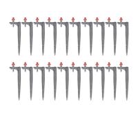 Yuezhongoo 20pcs/Bag Drip Irrigation System, System for Garden with Ground Insert Fruit Tree Drip Irrigation Emitters for Gardening (360 Degree with Plug Rod)