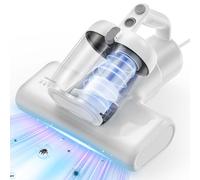 YUFAC Aspirapolvere per materassi, 16Kpa Battimaterasso Aspirapolvere antiacaro con luce UV, Aspiratore portatile per materassi da 600W (Bianco)
