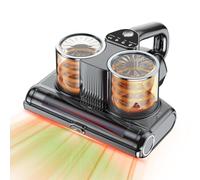 YUFAC Aspiratore per materassi con luce UV-C, 16Kpa Battimaterasso Aspirapolvere per Materassi luce sensore acaro della polvere, indicatore LED, ultrasuoni, Battitappeto per Divano, Tessuti e Letti