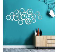 yufana 32 Pezzi Adesivi Murali Specchio 3D, Adesivo Da Parete a Specchio, Adesivo Autoadesivo Per Specchio, Adesivi Murali, Adatto Camera Da Letto, Soggiorno, Decorazione Domestica