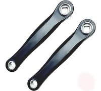 yufana Bracci della Manovella della Bici, 2 PCS Manovella di Biciclette, 170mm Manovella da Braccio in Lega di Alluminio Pedivella Sinistra Set di Manovella per MTB Bici da Strada(Black-Square Hole)