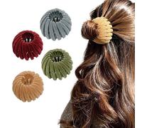yufana Fermagli per Capelli da Donna, Fermagli per Coda di Cavallo Retrattili Nido d'uccello, Set di 4 Accessori per Fermagli per Capelli da Donna (Colore)