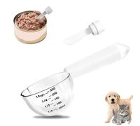 yufana Misurino per Cibo per Cani, Gatti e Cani Cucchiaio, Cucchiaio per Cibo per Cani, Cucchiaio Cibo per Animali, Misurazione Accurata, Utilizzabile Anche per Riso, Farina e Altri Cereali(Bianco)