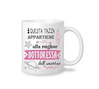 Yufansd Mug Tazza Caffè - aIla Miglior Dottoressa dell'Universo - Regali per Dottoressa Grazie Dottoressa Regalo per Donne Tazza da Dottoressa Fantastica Regalo d'addio Ceramica 350 ML (Dottoressa)