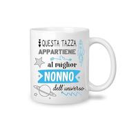 Yufansd Mug Tazza Caffè - Al Miglior Nonno dell'Universo - Regalo Originale per Festa dei Nonni, Compleanno, Festa del Papà, Natale - Ceramica 350 ML