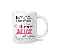 Yufansd Mug Tazza Tata - aIla Migliore Tata dell'Universo - Regali per Tata - Idea Tata Regali Originale Regalo di Compleanno Natale Grazie Tata Regalo Tazza Caffè Ceramica 350 ML (Tata)