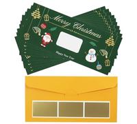 YUFFQOPC 10 biglietti di Natale per scrivere il Natale (verde)