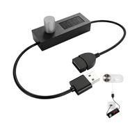 YUFFQOPC Timer USB 5 V 2 A, interruttore automatico regolabile, conto alla rovescia, timer, cavo di commutazione per ventole, lampade e pompe acqua