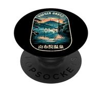 Yufuin Onsen Giappone Hot Spring Lake Japanese Kanji Souvenir PopSockets PopGrip Adesivo