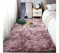 YUGAOYU Tappeto Peloso Salotto 250 x 280 cm Tie Dye Moderno Shaggy a Pelo Lungo Fondo Antiscivolo per Camera da Letto e Bambini, Scendiletto, Viola Rosa