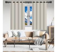 YUGAOYU Tende per Interni Tenda Oscurante 120 x 170 cm Isolanti Termiche Protezione Della Privacy Tende Soggiorno, Finestre per Camera da Letto e Cameretta Bambini, Beige
