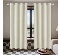 YUGAOYU Tende per Interni Tende Bianche Soggiorno 139 x 154 cm Termiche Isolanti Elegante Velluto per Camera per Il Soggiorno e La Camera, Beige