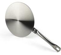 YUGN Piastra Adattatore a Induzione 24 cm in Acciaio Inossidabile con Manico - Compatibile con Pentole, Padelle e Caffettiere Non Induzione, Riscaldamento Uniforme e Durevole