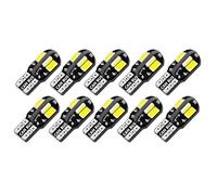 YUGRUPJG 10 pezzi W5W T10 LED CANBUS Nessun errore 5W5 12V 5W 600Lm Super luminoso Luce laterale interna auto 194 3030 SMD Lampadina auto Bianco Ambra Rosso(Ice Blue)