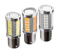 YUGRUPJG 2 pezzi 1156 7506 BA15S P21W 5630 5730 LED Lampadina posteriore for auto Luci dei freni Luce di retromarcia automatica Luce di marcia diurna rosso bianco giallo 12V(Amber Yellow)