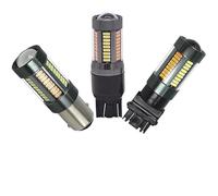 YUGRUPJG 2 pezzi 3157 1157 7443 BAY15D T25 T20 66 SMD Luci a LED for auto Indicatori di direzione Luci dei freni 12V Lampadine for retromarcia automatica bicolore bianco ambra(1157 BAY15D P21/5W)