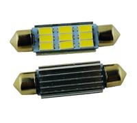 YUGRUPJG 2 pezzi 42 mm C5W C10W SV8.5 9 led 5630 smd Festoon CANBUS NO Error Luce targa auto Luci di lettura 12 V