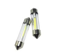YUGRUPJG 4 pezzi for auto festone C5W COB LED luce bianca 31 mm 36 mm 39 mm 41 mm cupola in vetro for interni luce di lettura luce targa laterale 12(36MM WHITE)