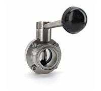 YUGRUPJG Valvola a Farfalla Tri Clover da 1,5/2 Pollici, Accessorio for la Preparazione della Birra, Strumento da Bar(2inch)