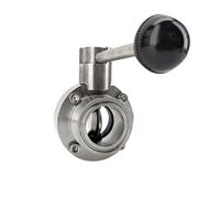 YUGRUPJG Valvola a Farfalla Tri Clover da 1,5/2 Pollici, Accessorio for la Preparazione della Birra, Strumento da Bar(1.5inch)