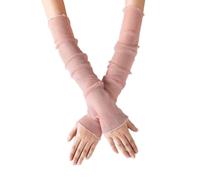 YUGSHNKFC 1 Reair Donne Maniche A Braccio Sottile Per La Pelle Che Protegge Le Maniche Elastiche Guidando Oltre Per Le Maglie Senza Dita Attività All'aperto Guanti
