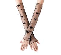 YUGSHNKFC 1 Reair Donne Maniche A Braccio Sottile Per La Pelle Che Protegge Le Maniche Elastiche Guidando Oltre Per Le Maglie Senza Dita Attività All'aperto Guanti