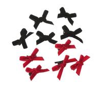 YUGSHNKFC 10 fermagli per capelli a forma di fiocco, per ragazze, in peluche, per trucco e coda di cavallo
