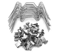 YUGSHNKFC 100 clip di fissaggio resistenti alla ruggine per serre, spessore 1,2 mm, ideali per pannelli di vetro, stabilità, resistenti alle intemperie, clip per serra