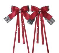 YUGSHNKFC 1Pair Fiocchi Del Nastro Fermagli Dei Capelli Unici Colori Solidi di Modo Hairpieces Accessori Eleganti Per Le Femmine