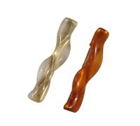 YUGSHNKFC 2 fermagli per capelli acetici da donna in gelatina trasparente strutturata forcina per anatra clip per ragazze accessori per capelli