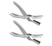 YUGSHNKFC 2 Pari in Acciaio Professionale A Gambero Shucker Gamberetto Rimozione della Coda Pelaping Strumento Bombardamento per Cuochi E Ristoranti Case Cucine Coda Gamberi Rimodosi