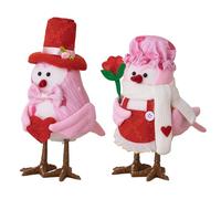 YUGSHNKFC 2 Statuette Coppia Uccelli Decorazione della Casa per I Romantici Occasione Cena Centrotavola Festa Riutilizzabili Ornamenti da Tavolo per Festival Regalo Coppia Figurine