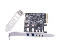 YUGSHNKFC 2Port USB3.2 USB A + 3Port Type C Expansion Card PCIE 4 10Gbps Speed for Full And Half Height Brackets PCIE Expansion Card