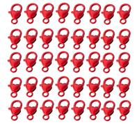 YUGSHNKFC 40 Fermagli per Artigli Aragosta a Forma Cuore d'Amore in Vari Colori Accessori per Gioielli per Collana Bracciale Portachiavi Creazione Fermagli per Aragosta Colorati