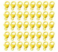 YUGSHNKFC 40 Fermagli per Artigli Aragosta a Forma Cuore d'Amore in Vari Colori Accessori per Gioielli per Collana Bracciale Portachiavi Creazione Fermagli per Aragosta Colorati